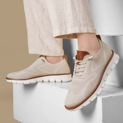 Oak & Sole - Urban Comfortable Everyday Trainers – Limited Beige Edition